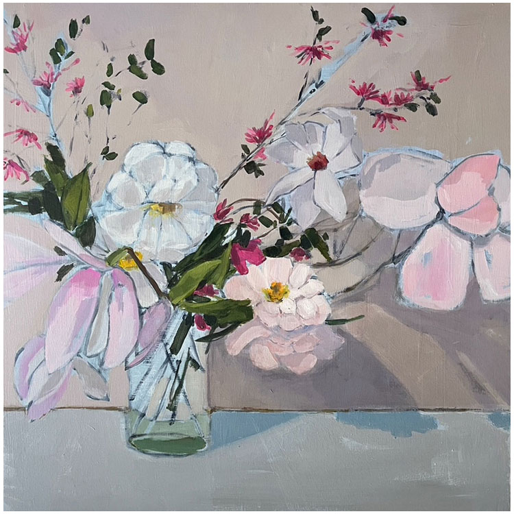 a vase of flowers on a table